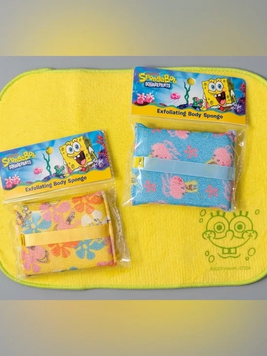 🧽✨ SpongeBob SquarePants Exfoliating Body Sponge NWT - Picture 2 of 2